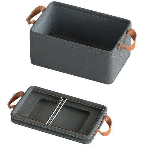 SNSP Storage Box Clothes and Pants Storage Box Basket Fabric Underwear Cabinet Storage Folding Layered Large No Grid