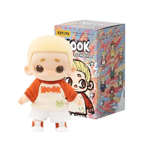 52TOYS Série NOOK OOTD Boîte Mystère Peluche Pendentif de Collection Tendance & Figurine Décorative Une Figurine Aléatoire par Commande