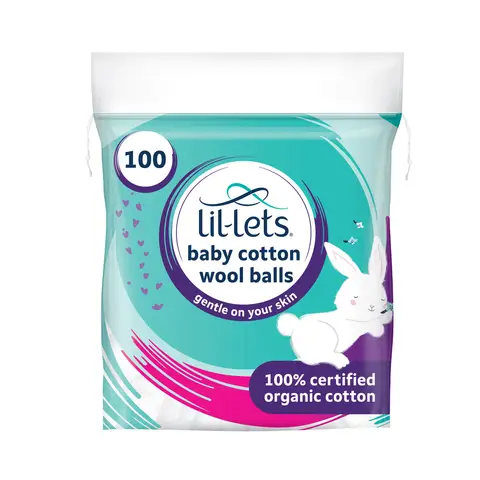 Lil-Lets Baby 100 Cotton Wool Balls