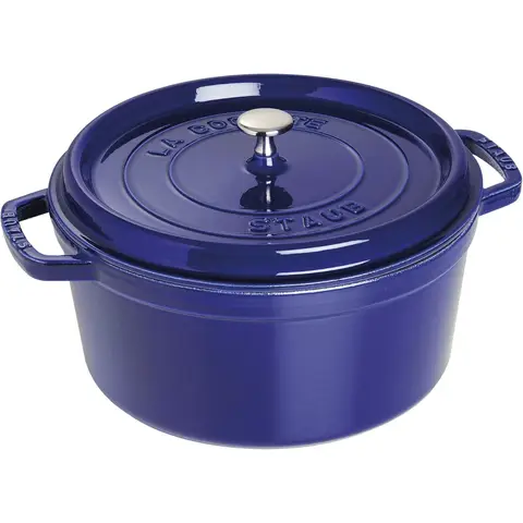 STAUB Emaillen gietijzeren braadpan - 28 cm, Donkerblauw