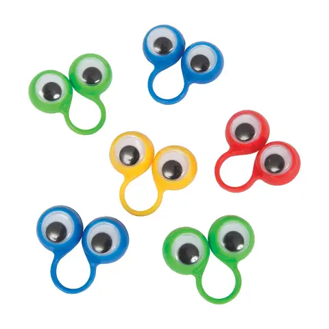 Unique Party Googly Eyes Finger Puppets, 8 Pack