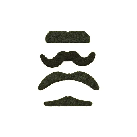Unique Party Stick-on Moustaches, 4 Pack