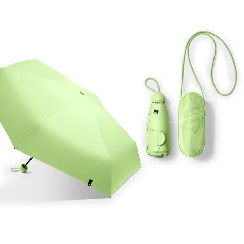Beneunder BM525, 5-Fold Black Gel Umbrella Outdoor Windproof Waterproof, & Capsule Design, Lightweight for Commute/Travel, Light Green, F, Couple Gift Perfect Gift