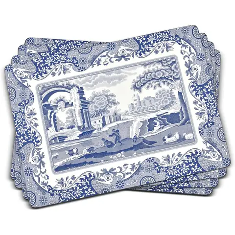 Pimpernel Spode Blue Italian Set of 4 Large Placemats