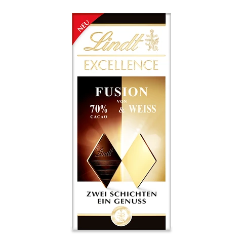 Lindt Excellence Fusion 70% & Weiß, 100 g