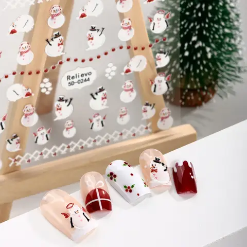 【Christmas Edition】MeoMagic Christmas gel nail stickers Self Adhesive Nail Decoration 5D-0244 (Only stickers)