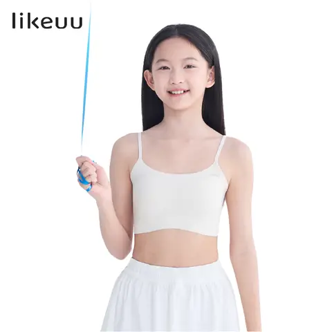 likeuu Cool Breeze Thin-Strap Bra Off-White