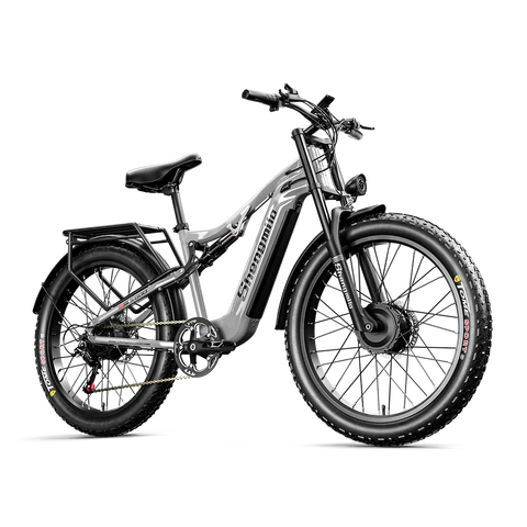 Shengmilo S600 Adult E-bike Men's E-Mountain ebike with Two Motor, 48V840WH Battery,26" Fat Tire Electric Bike