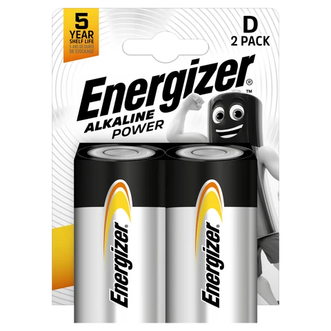 Energizer D Power Alkaline Batteries – Pack of 2