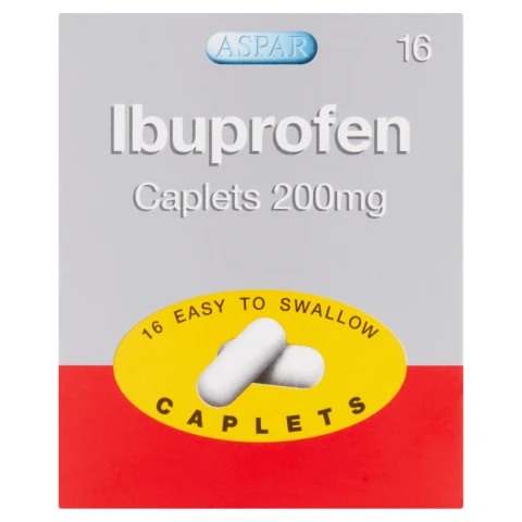 Aspar Ibuprofen Caplets 200mg 16 Caplets