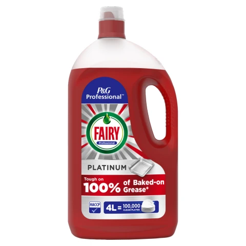 Fairy Professional Platinum Washing Up Liquid, 4L, Cleans up to 100,000 Plates