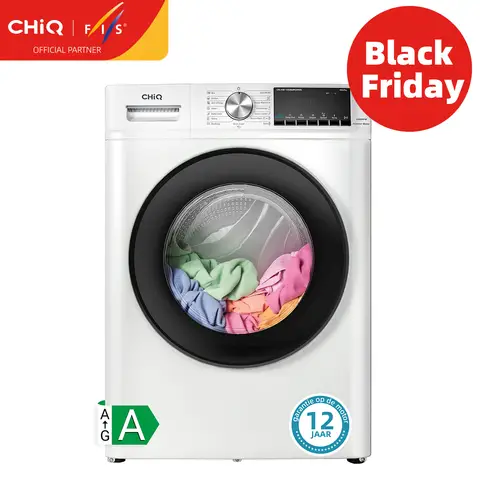CHiQ 10KG wasmachine, Space Pro, Stabiele Inverter Motor, 1400 RPM, Intelligent AI Programma, Stoomfunctie, Snel Wasprogramma 15 Minuten, 15 Wasprogramma's, Wit CFL100-14586IM3XWA [Energieklasse A]