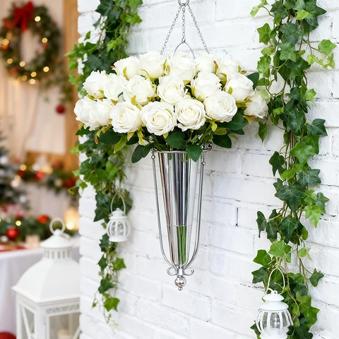 Yuejia 10Pcs 19.68in/50cmArtificial Rose，Realistic Bouquet of Long stemmed False Silk Roses，Simulated Rose，Suitable for Wedding Photography Props Furniture Decoration(Beige)