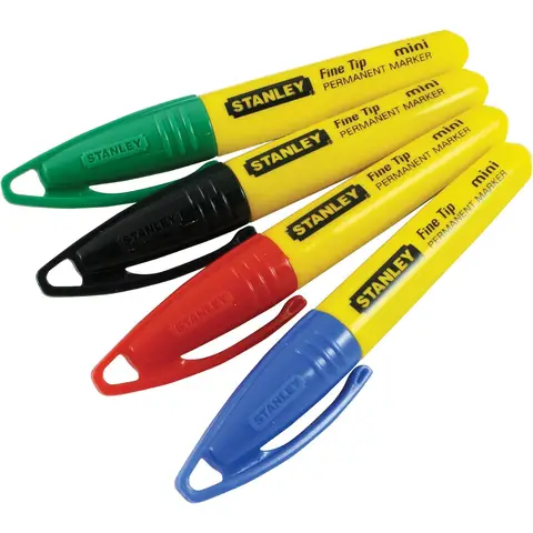 Stanley Fine Tip Pen 4 Pack (Black, Red, Green and Blue)