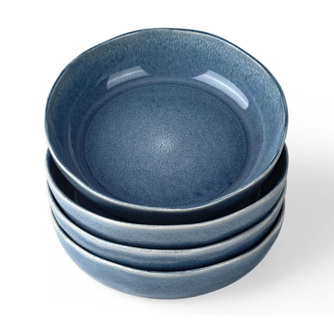 Richmount 4-teiliges Geschirrset mit Tellern und Schalen - See-Blau