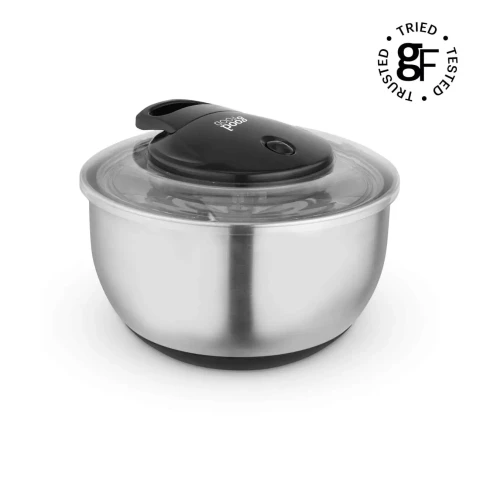 Good Food by Tower 5L Salad Spinner with Basket, Stainless Steel