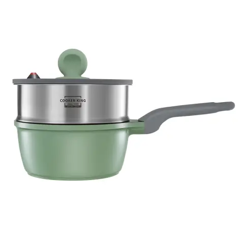 COOKER KING Sauce Pan, [Bamboo Lime Stone Series], Non Stick, For All Heat Sources - 18cm