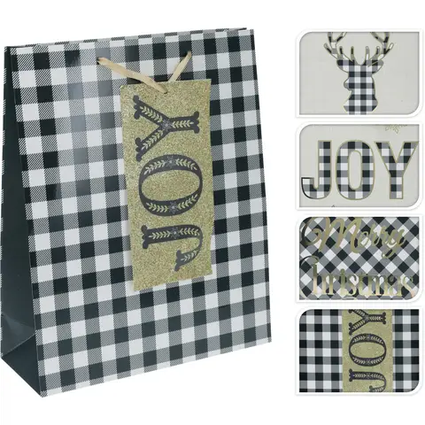 GESCHENKBEUTEL MEDIUM 4ASS DESIGN