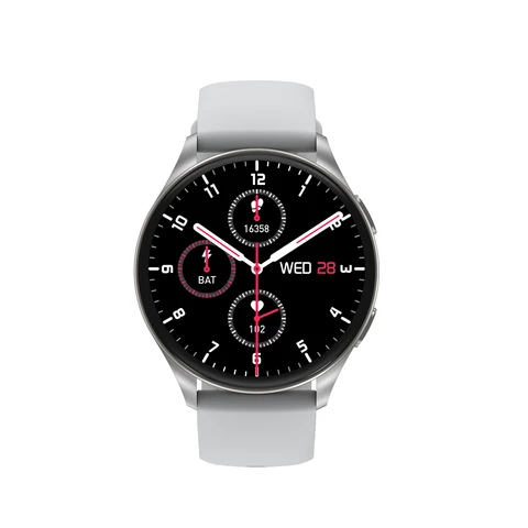 Blackview X20 Smartwatch für Damen und Herren, 1,43 Zoll AMOLED Farb-Touchscreen-Fitnessuhr, Herzfrequenzüberwachung, Blutsauerstoffüberwachung, Wettervorhersage, Silber