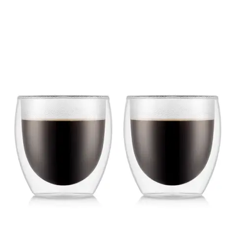 BODUM PAVINA Set mit 2 - 250ml doppelwandige Thermogläser