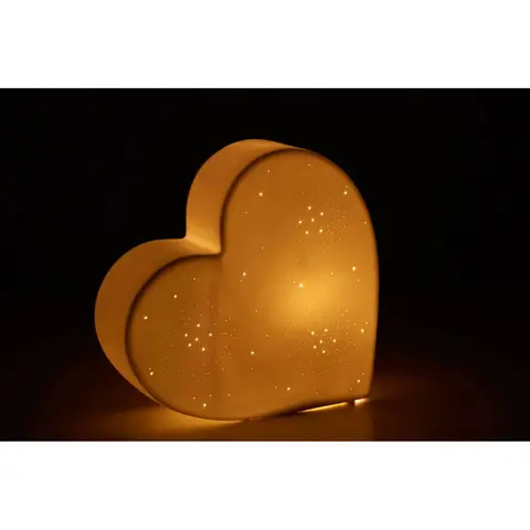 Premier Kids Night Light Ola Heart Ceramic White