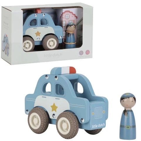 Little Dutch Politiewagen Speelgoed - Blauw, 7,2 x 13,5 x 11 cm