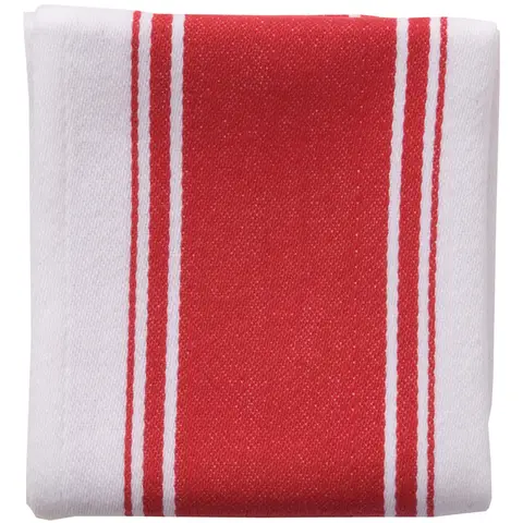 Dexam Tea Towel Love Colour Striped 100% Cotton Scarlet Red 45x70cm