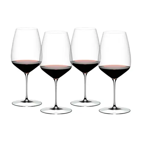 RIEDEL Veloce Cabernet/Merlot Glas - Kristallglas - 860ml (29oz) - 4-teiliges Set, Spülmaschinenfest