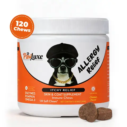 PawLuxe Anti-Itch Formula for Dogs (Acute) Chicken Flavor, 2.5g*120 Chews
