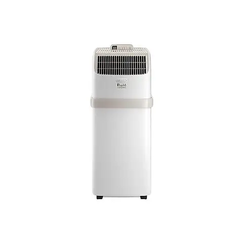 DE'LONGHI PAC ES72 CLASSIC Tragbarer Klimakühler – kompakte und effiziente Kühlung für Räume bis 60 m³, 2100 W, 1806 BTU/h, Luftentfeuchter 21L/Tag, 3 Geschwindigkeitsstufen, Kohlefilter, Fernbedienung, 3-in-1-Funktionen