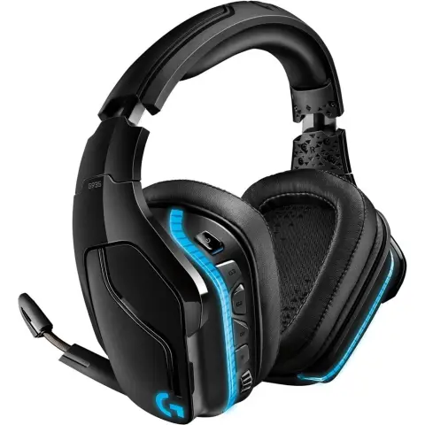 Logitech G935 Kabelloses Gaming-Headset mit LIGHTSYNC RGB, 7.1 Surround Sound, DTS Headphone: X 2.0, 50-mm-Treiber, Flip-Mute, kabellose Verbindung, PC / Mac / XboxOne / PS4 / Nintendo Switch, schwarz