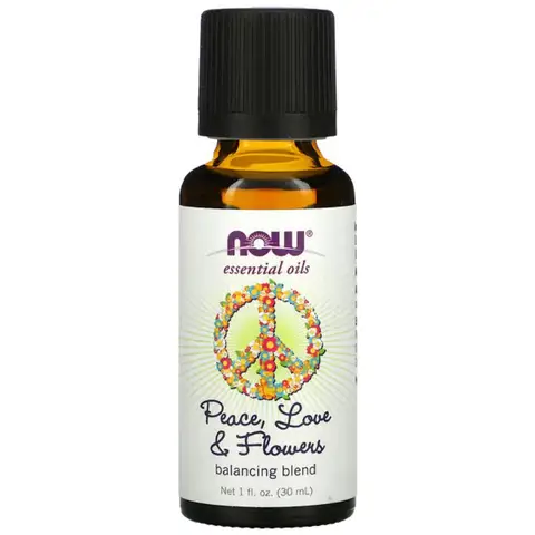 NOW Foods Essential Daily Wellness Support Oil Peace Love Flowers Blend - 30ml