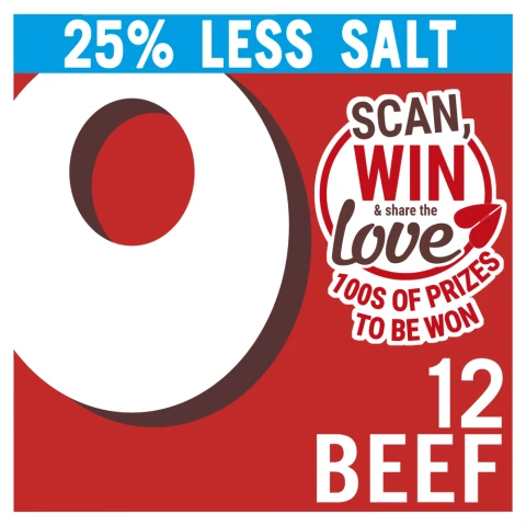Oxo Reduced Salt Beef Stock Cubes 12 pack