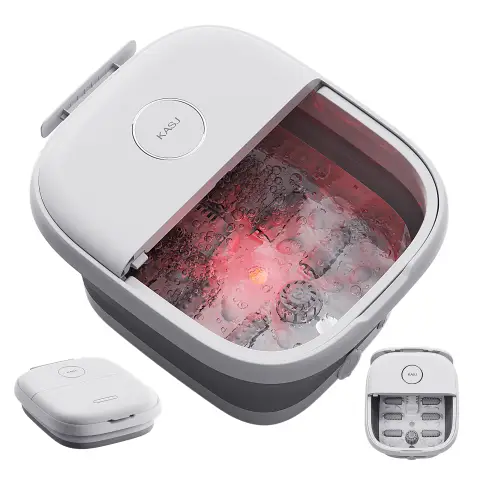 KASJ T5-B Foot Spa Massager, Full-Automatic, with Heating Functio, in White