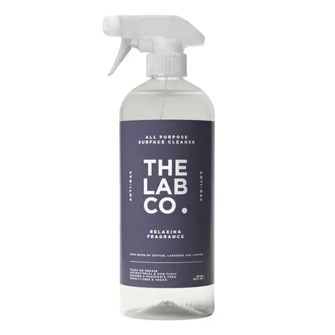 The Lab Co. Antibacterial  All Purpose Cleaner 750ml Multi Surface Cleaning Spray Relaxing Fragrance Cotton Lavender and Jasmine