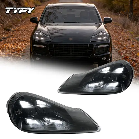 TYPY Car For Porsche Cayenne 957 Headlamp 2007-2010 Upgraded Styling New LED Headlights Dynamic Turn Signal Lamp Car Accessories