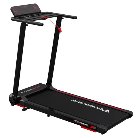 Tapis roulant pliant CITYSPORTS PRO WP9 avec inclinaison Noir Rouge