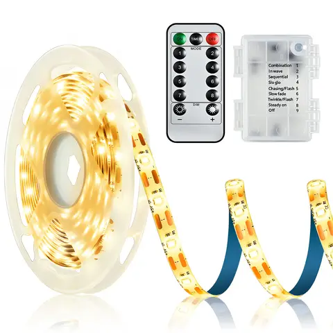 VIVREAL LED-Streifen 3 m, 180 LEDs, warmweiß, 5 V, IP65 wasserdicht, HM-3-60, mit Fernbedienung, Neujahrssale, Top-Geschenkideen