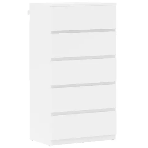 HOMCOM Chest of Drawers, 5 Drawers Storage Cabinet Floor Tower Cupboard for Bedroom Living Room White