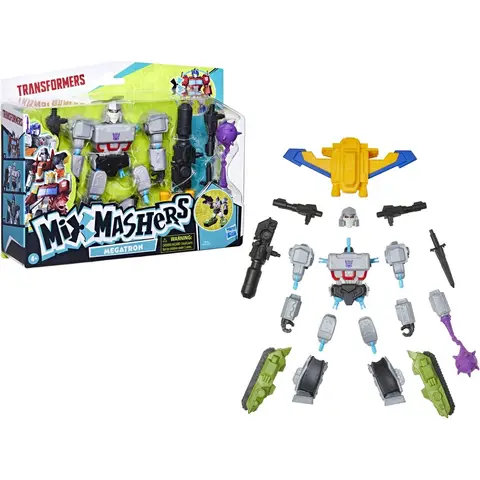 Hasbro Transformers MixMashers Megatron actiefiguur - 12 cm, multi