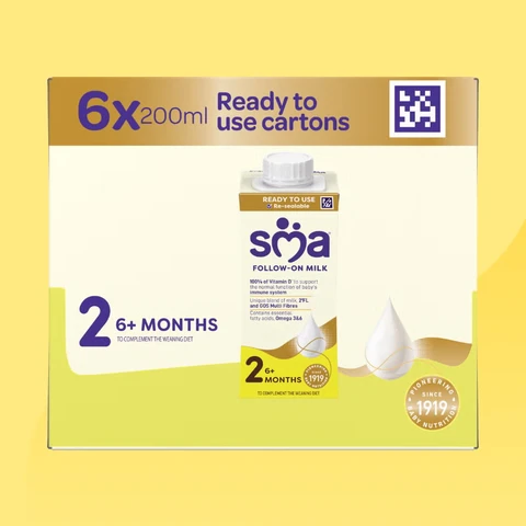 SMA® Follow-on Milk Liquid 6+ Months 6 X 200ML