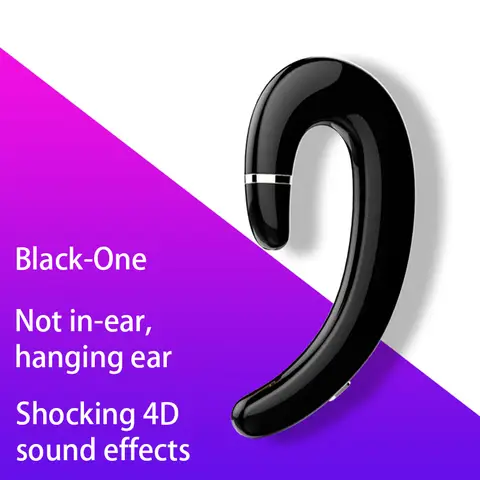 VoxorAI C6 Black Single Ear Hook Headphones Bluetooth Bone Conduction Headphones Sports Headphones Popular Model