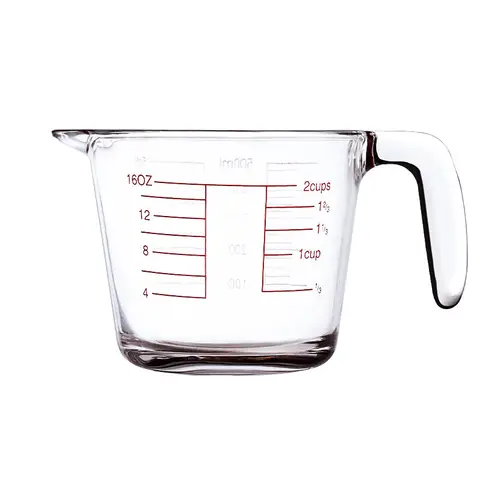 BJ 500ml Glass Measuring Cup with Scale
