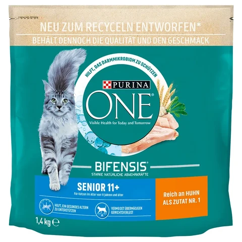 Purina ONE Senior 11+ reich an Huhn und Vollkorn-Getreide 1.4 kg