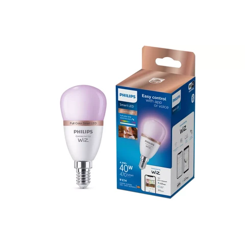 Philips Smart Light Bulb LED Globe Frosted Screw E14 Full Colour & Warm/Cool Spectrum 40W