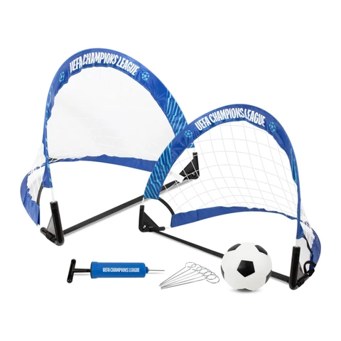 Hy-Pro Football Mini Pop Up Goal & Ball Set UEFA Champions League Blue 44x54cm