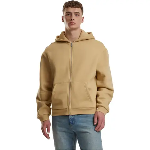 Urban Classics Fluffy Zip Hoody Sweat & Fleece - Kapuzenjacke mit Reißverschluss unionbeige 5XL
