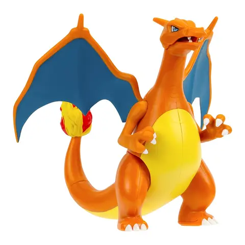 Jazwares WEZX4 Pokémon Charizard Battle Feature Figure 4.5 inch with Fire Missile Launcher