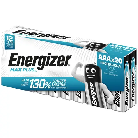  Energizer AAA Max Plus Alkaline - Pack of 20