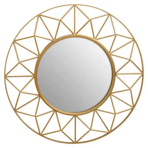 Interiors by Premier Wall Mirror Matera Geo Round Gold D:71cm